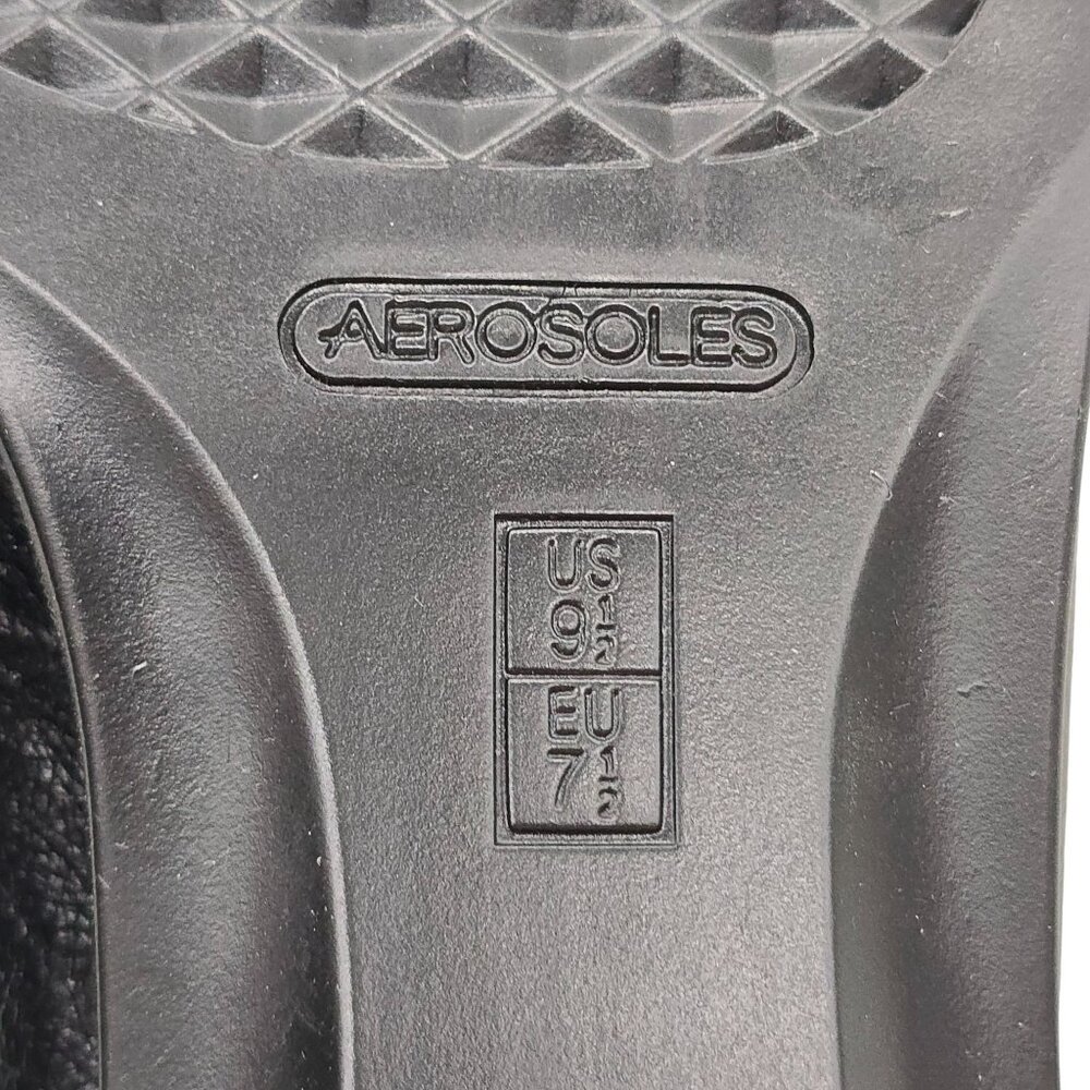 Aerosoles Duble Down Women's Mules Black slip on Patent Size 9.5M - Picture 3 of 14
